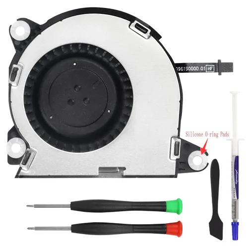 Vista 2 de LXun New Replacement Internal Cooling Fan Compatible with Nintendo Switch HAC-001 NS 2017 Console CPU Heatsink Cooler Thermal Compound Paste and