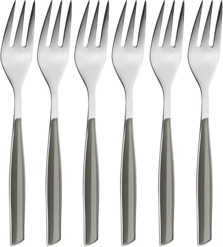 Vista 5 de Bugatti – Glamour 6 piezas Tenedor de postre ahumado negro