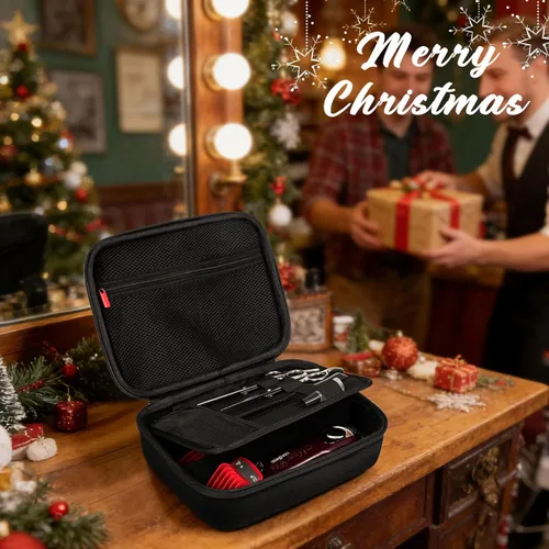 Vista 2 de ProCase Estuche rígido de viaje para cortapelos, soporte para suministros de barbería para cortar el cabello, bolsa organizadora de almacenamiento