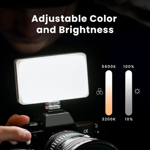 Vista 3 de Lume Cube Panel Mini Luz LED Bicolor para Cámaras DSLR Profesionales Panel Mini Ajustable, Pantalla LCD Iluminación para Fotografía y Video