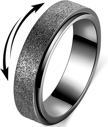 Anillo para aliviar la ansiedad – Diseño Fidget Spinner para mujeres y hombres, juguete para aliviar el estrés
