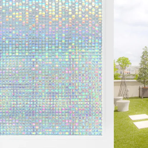 Vista 20 de Película de privacidad para ventana, tratamiento de tinte de espejo diurno unidireccional, calcomanías de vinilo con control de calor UV, bloqueo
