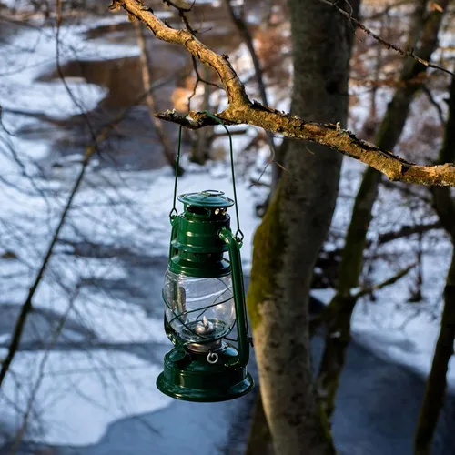 Vista 7 de Honoson 4 lámparas de aceite para huracán, linterna de queroseno para interiores y exteriores, linterna decorativa de aceite colgante con mecha