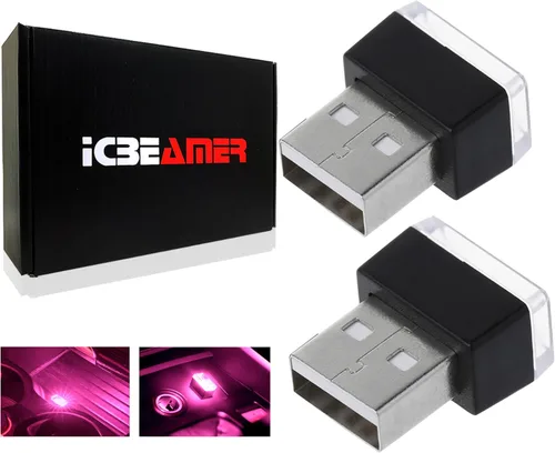 Vista 29 de ICBEAMER Smart USB 1-Paquete (Azul) Luz de Noche LED Automática Plug-in Miniatura para Coche, Van, Pickup, Camión, Interior, Maletero, Iluminación