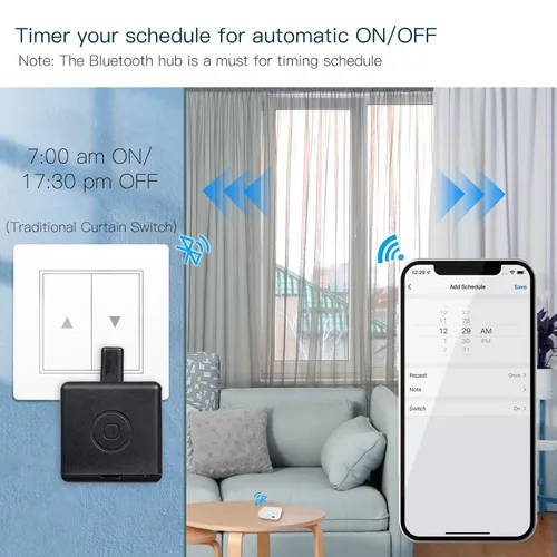 Vista 5 de MOES Fingerbot Plus Pulsador de Botón Inteligente Sin Cableado de Interruptor, Actualización con Control Táctil, Funciona con la Aplicación Smart