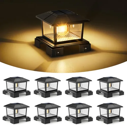 Vista 10 de APONUO Luces solares de aluminio 4x4 5x5 6x6, IP65 impermeables Negro