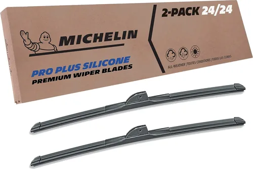 Vista 24 de Michelin 40-2221SPBA Pro Plus Silicone Paquete Doble de Limpiaparabrisas de 22 y 21 pulgadas Compatible con Modelos Selectos de Jeep, Toyota, Dodge
