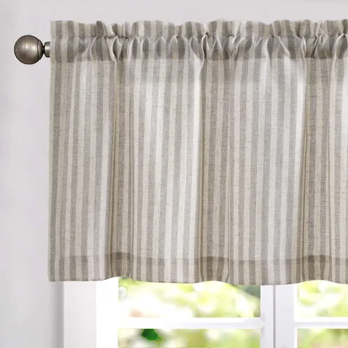 Vista 16 de Vangao Cenefas Grises para Ventanas de 18 Pulgadas Cenefas Sólidas para Sala de Estar para Ventanas Blackout Oscurecedoras de Habitación