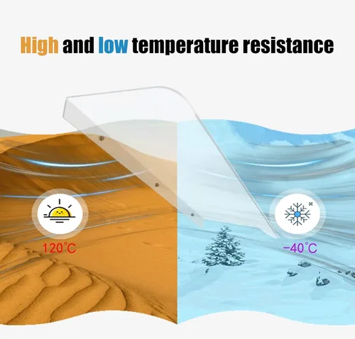 Vista 4 de Toldo para ventana de patio, toldo invisible para puerta delantera, protección contra la lluvia y la nieve, refugio moderno de policarbonato
