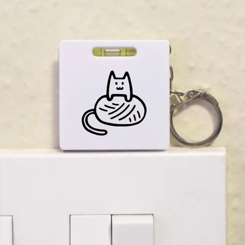 Vista 4 de Llavero 'Cute Cat' Cinta métrica/herramienta de nivel de alcohol (KM00014254)