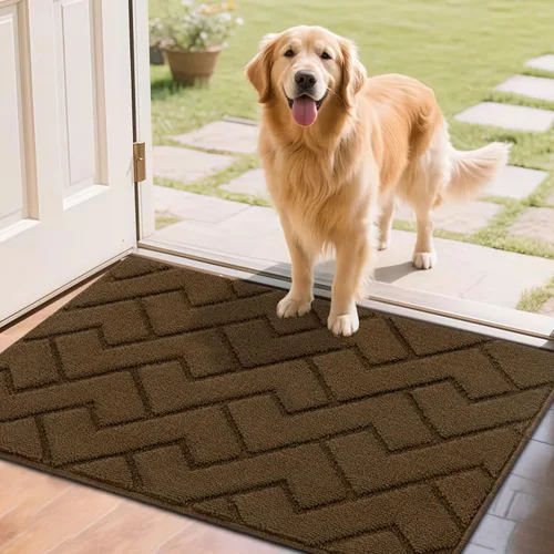Vista 56 de hicorfe Tapete para puerta delantera para entrada exterior, 20 x 31.5 pulgadas, absorbente, resistente a la suciedad, tapetes de bienvenida