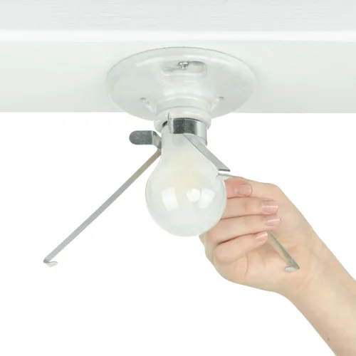 Vista 4 de Cubierta de lámpara de techo EZ Shade - Ayuda a cubrir bombillas expuestas en el techo - 1 paquete