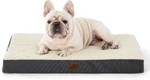 Vista 60 de Bedsure Camas para Perros de Tamaño Grande – Cómodas Camas Planas para Mascotas con Funda Extraíble Lavable, Colchoneta de Espuma Ortopédica tipo