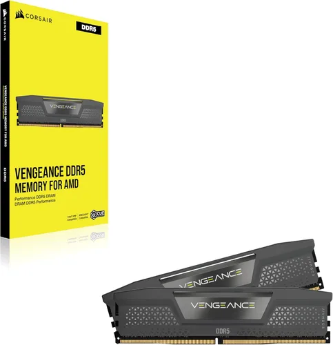 Vista 6 de CORSAIR Vengeance DDR5 RAM 96GB (2x48GB) 6000MHz CL36-44-44-96 1.4V Memoria para computadora de escritorio AMD Expo Intel XMP 3.0 – Gris