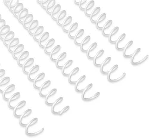 Vista 13 de Rayson Plastic Spiral Binding Coils, 3:1 Pitch White 1-1/4" Coil Binding Spines, Bind Up to 280 Sheets, Pack of 50
