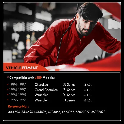 Vista 2 de Distribuidor de encendido A-Premium con tapa y rotor compatible con Jeep Grand Cherokee, Cherokee 1994-1997, Wrangler 1994-1995 1997, 4.0L