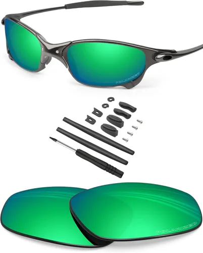 BLAZERBUCK Lentes de repuesto polarizadas antisal y kit de calcetines para gafas de sol Oakley Juliet