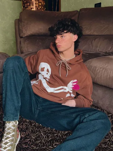 Vista 2 de Aelfric Eden Sudadera con capucha para hombre, sudadera de forro polar, estilo hip hop, ropa de calle, casual, sudadera con capucha