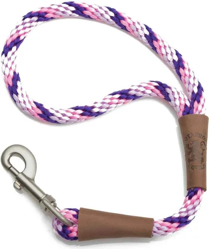 Vista 6 de Mendota Pet Correa de tráfico – Correa corta para perro – Fabricada en los Estados Unidos – Azul Night Viz, 1/2 pulgadas x 16 pulgadas