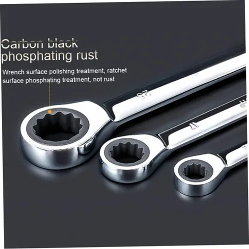 Vista 6 de DOITOOL Llave inglesa dicephalous de 0.394 pulgadas, 1 mini llave giratoria de trinquete manual, juego de herramientas combinadas, juego de llaves