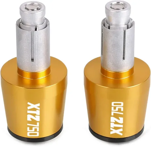 Vista 7 de Motorcycle Handle Bar Ends for XTZ 750 XTZ750 Super TENERE 1989-1996 22MM Handlebar Grips Cap Anti Vibration Silder Plugs (Color : Black- Gold)