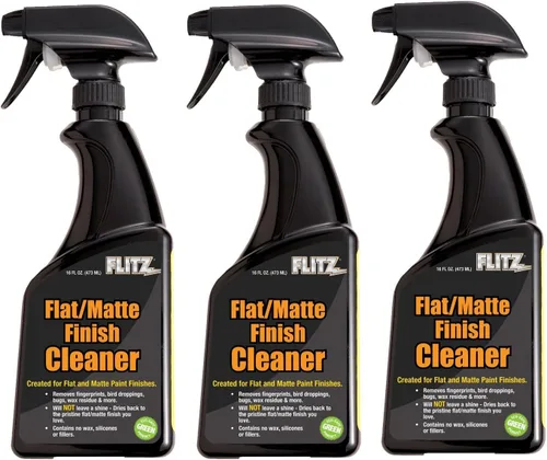 Vista 10 de Flitz Limpiador de acabado mate plano, botella de 8 onzas de aerosol de vinilo hecho en Estados Unidos para eliminar fácilmente la grasa, cera