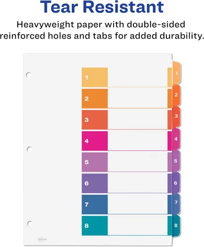 Vista 5 de Avery Ready Index Tabla de contenidos, divisores Juego de 6