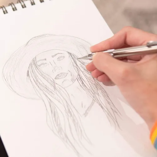 Vista 6 de Zebra Pen, M-701 - Portaminas con punta de 0.028 in, barril de acero inoxidable duradero, agarre de metal moleteado, recargable, serie STEEL, ideal