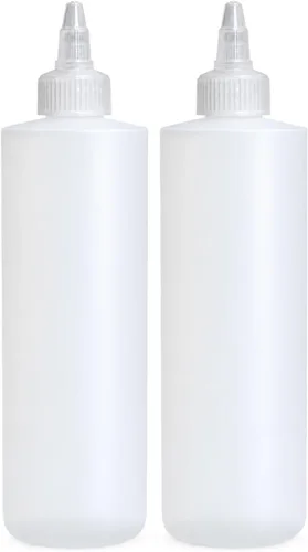 BRIGHTFROM Botellas exprimibles para condimentos, botella vacía de 8 onzas con tapa superior giratoria transparente, a prueba de fugas, ideal para
