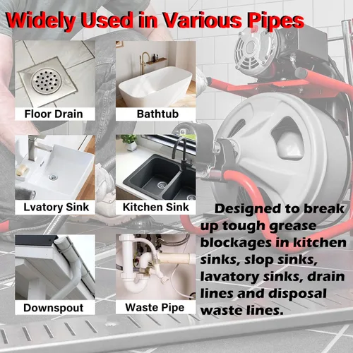 Vista 5 de 52822 Modelo T-232 H-D Cortador de 3 "C", herramienta de limpieza de drenaje de acoplador de cable, compatible con máquina de tambor RIDGID K-400