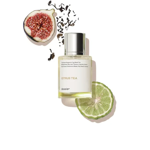 Dossier - Perfume de Té Cítrico 1.7 fl oz (50 ml) - Inspirado en Labo Thé Noir - Infusión Pura - Sin Parabenos - Vegano - Para Mujeres, Hombres,