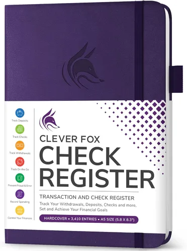 Vista 13 de Clever Fox Libro de registro de cheques – Registro de transacciones de lujo, libro de contabilidad contable, registro de cheques y libro de registro