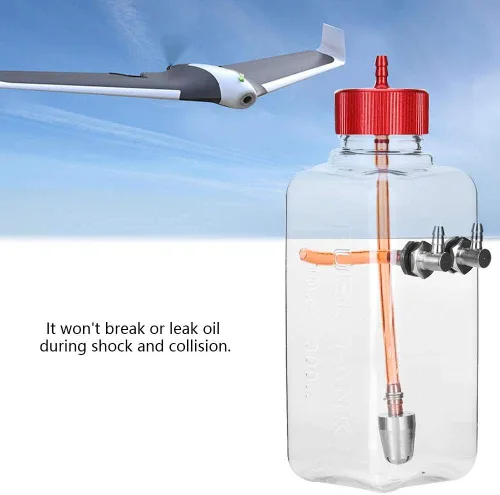 Vista 3 de Motor RC Gasolina Combustible Control Remoto Modelo Accesorios Control Remoto Aeronave Tanque de Combustible de Plástico Transparente