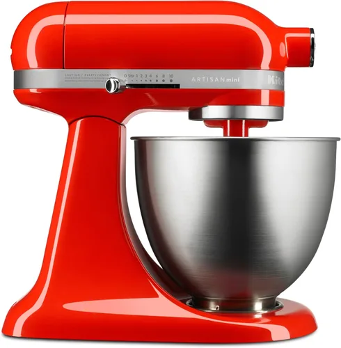 Vista 6 de KitchenAid KSM3311XAQ Artisan Mini Series Batidora de pie con cabezal inclinable, 3.5 cuartos, azul cielo aguamarina