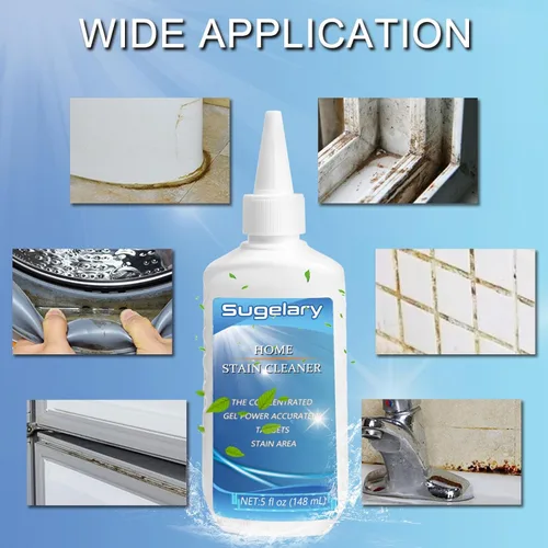 Vista 3 de Sugelary Gel limpiador de manchas de moho, gel limpiador multiusos de 5 onzas líquidas para sellado de carga frontal, lechada de baño, fregadero