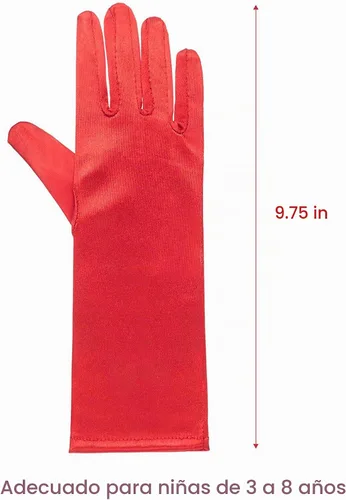 Vista 5 de Zhanmai 6 pares de guantes de satén de princesa, guantes largos formales para fiestas