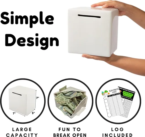 Vista 4 de Hucha de cerámica para adultos, debe romperse para sacar el dinero