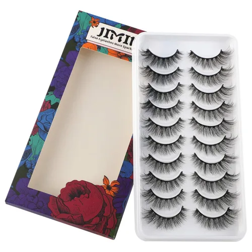 Vista 57 de JIMIRE 160 piezas de pestañas autoadhesivas de aspecto natural, 9-14 mm, racimos de pestañas pre-pegadas, sin necesidad de pegamento, pestañas