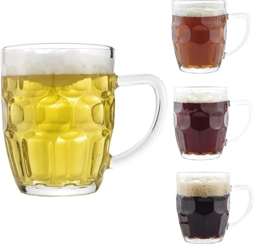 Vista 2 de Taza de cerveza Dimple Stein - 20 oz (paquete de 4)