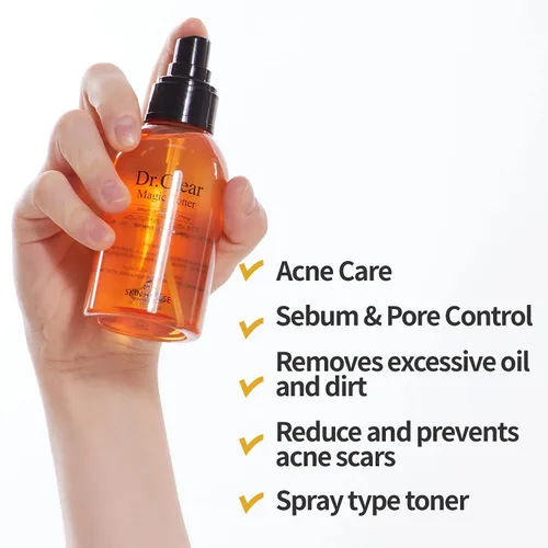 Vista 5 de The Skin House Dr.Clear Magic Toner 4.4 fl oz (4.4 fl oz) Sebum Cntrol Calmante/Libre de parabenos, libre de crueldad, cuidado de la piel coreano