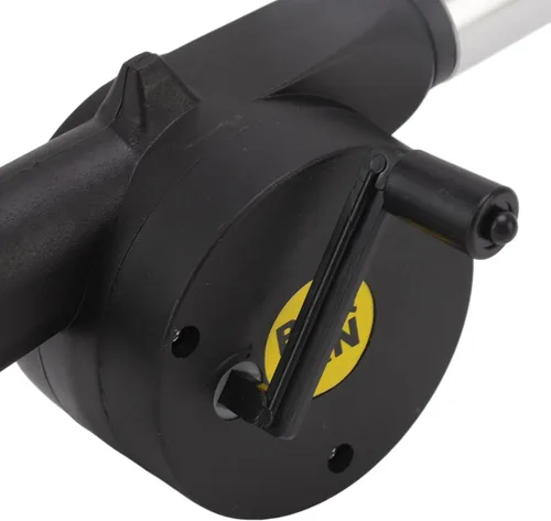 Vista 7 de HEEPDD Ventilador portátil de manivela para barbacoa, fuelle de barbacoa al aire libre para camping, picnic, parrillas de carbón, estufa, cocina