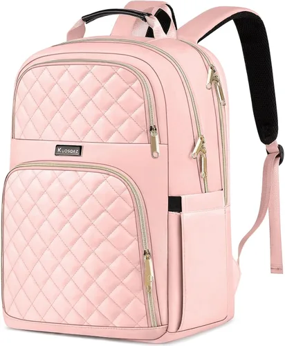 Vista 8 de Mochila Kuosdaz para Mujeres, Beige, 15,6 pulg.