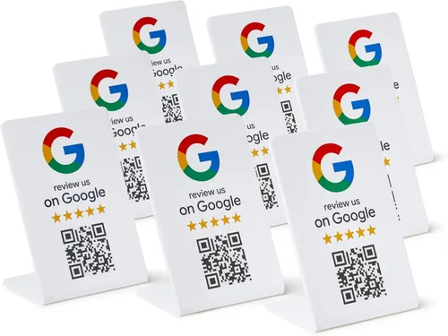Vista 10 de Soporte de revisión de Google - NFC y código QR, fácil configuración, para todas las empresas (paquete de 1)