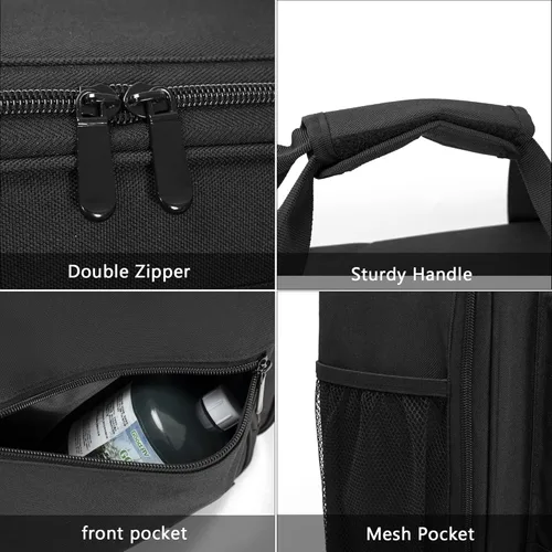 Vista 3 de Funda de transporte para estufa de campamento compatible con estufa de campamento Coleman de 2 quemadores, bolsa de almacenamiento impermeable