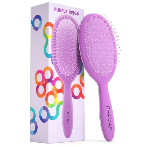 Vista 7 de Framar Cepillo desenredante para cabello rizado – Cepillos para el cabello para mujeres, desenredante húmedo, cepillo para cabello húmedo