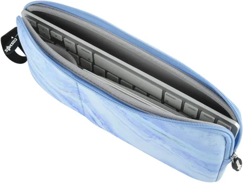 Vista 7 de CM Funda de transporte de neopreno compatible con teclado y mouse mágicos, trackpad (patrón de mármol azul)