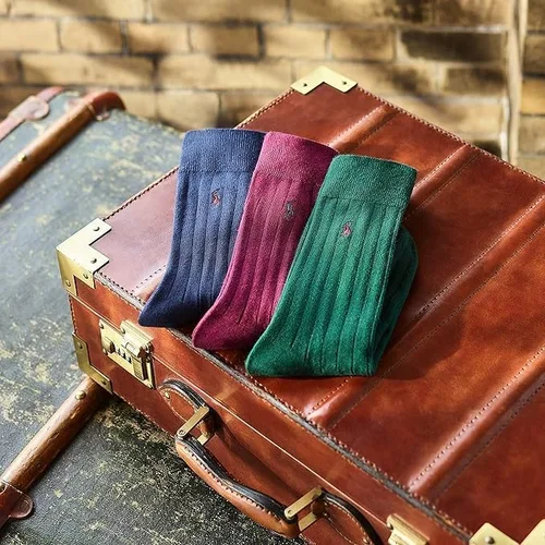 Vista 4 de Polo Ralph Lauren Men's 3 Pack Supersoft Birdseye Socks