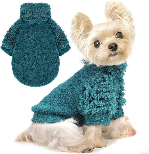 Vista 10 de Sudadera Chihuahua para Perros Ropa para Perros Pequeños Suéter para Perros Niña Niño Suéteres de Forro Polar Suave para Perros Pequeños y Medianos