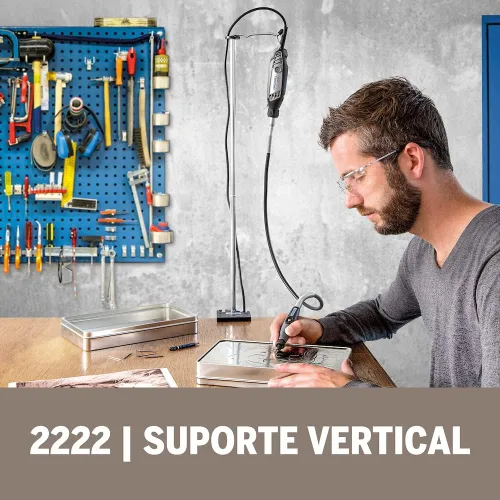 Vista 5 de Dremel 2222 Soporte para herramientas de eje flexible, soporte de herramientas de eje flexible para sostener Dremel Flexible Shaft (225) Accesorio