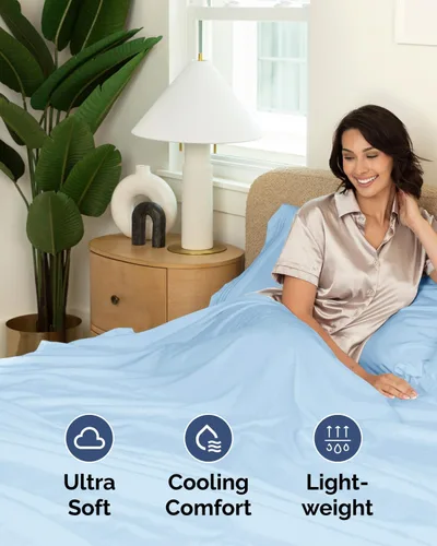 Vista 110 de Sábana encimera de bolsillo profundo, más suave que el algodón egipcio, 1 sábana encimera para colchón tamaño Queen